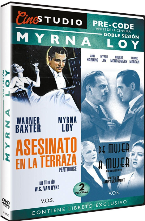 Asesinato En La Terraza - De Mujer A Mujer - Pre Code Myrna Loy, Libreto Incluído